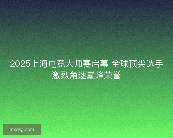 2025上海电竞大师赛启幕 全球顶尖选手激烈角逐巅峰荣誉